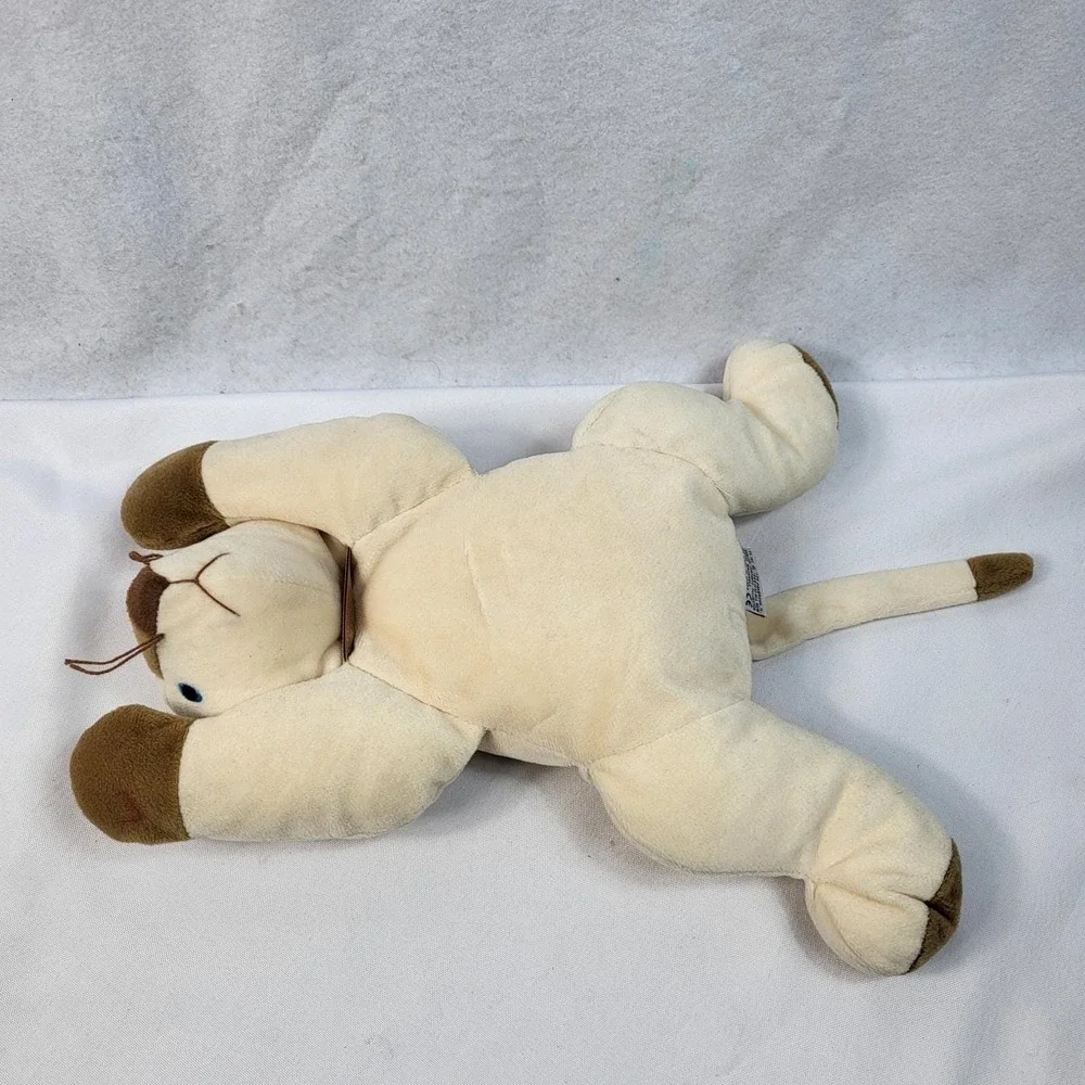 Ty Pillow Pals Beanie Buddy Meow Siamese Cat Plush Blue Eyes Tag VTG 1996